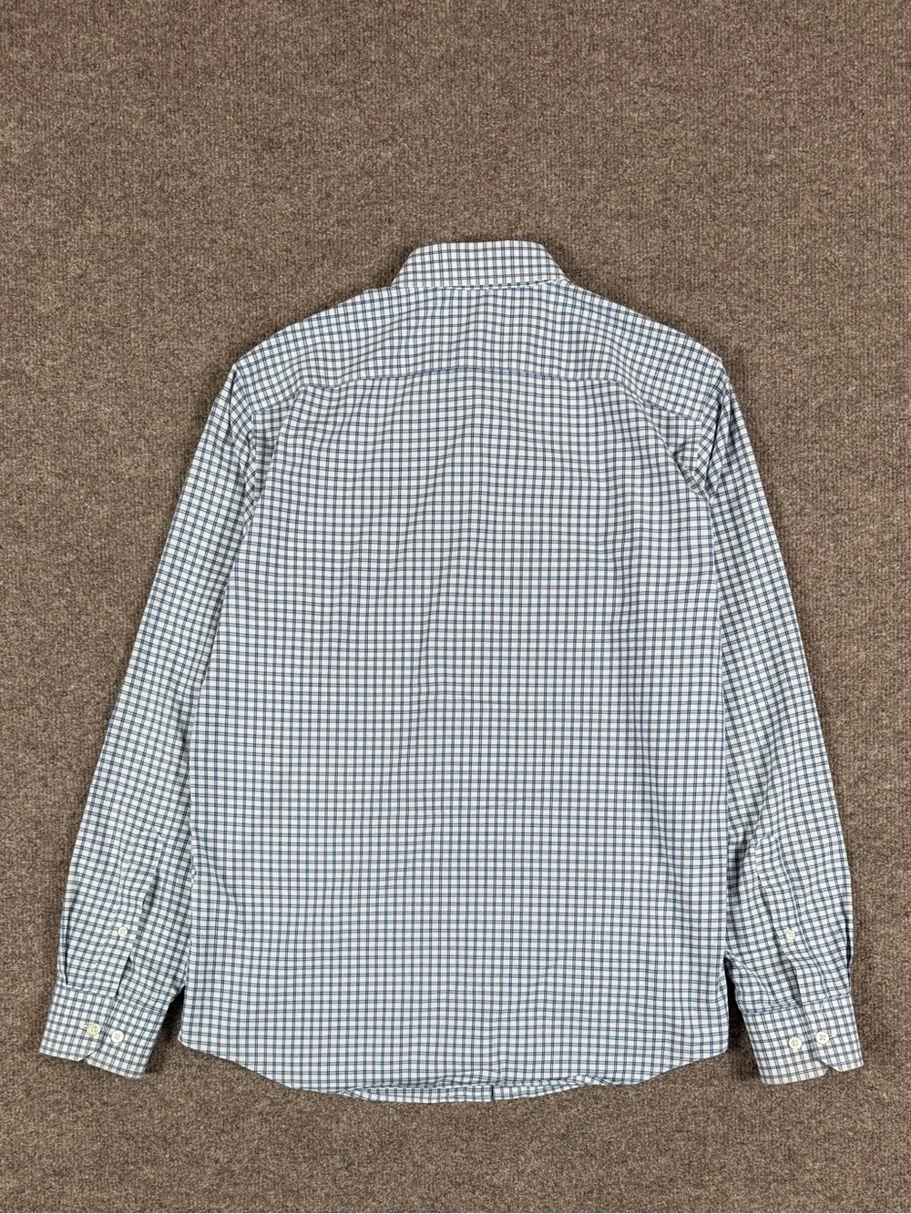Banana Republic Blue Checkered Button Up Long Sleeve Shirt Men’s M Slim Flex Fit